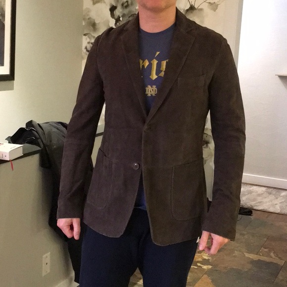 ETRO Super Soft Suede Goat Skin 2 Button Brown Blazer - Picture 4 of 7